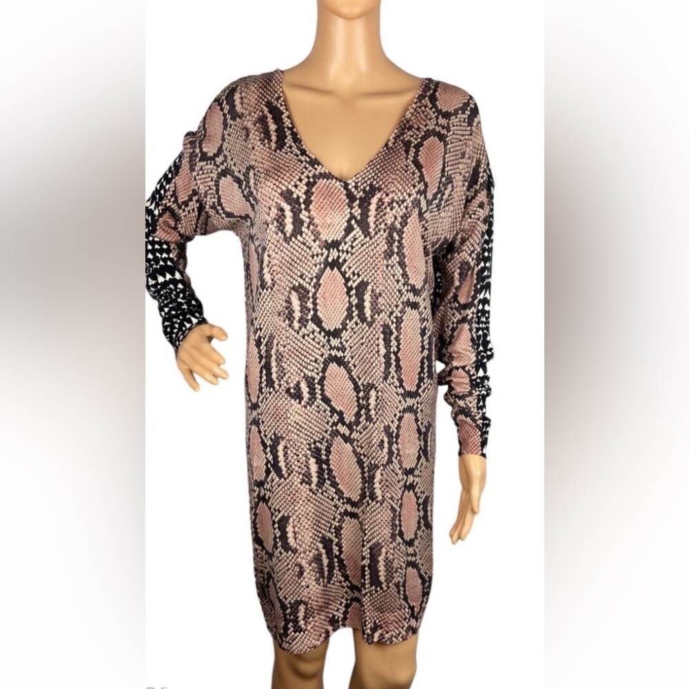 Stella McCartney Multicolor Wool Snake Tunic V-Neck Sweater XS MSRP $1,080 - Picture 4 of 5